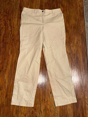 Talbots Womens The Perfect Chino Pants Khaki Tan Size 12
